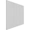 Ekena Millwork 48H x 1T Adjustable PVC Slat Wall Panel Kit w/ 4W Slats, Unfinished contains 11 Slats SWP55X48X1000UN - alternate 5